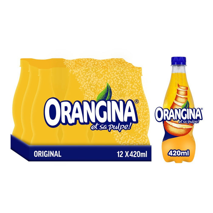 Orangina Sparkling Fruit Drink 420ml (Case of 12) - BritishGram.com