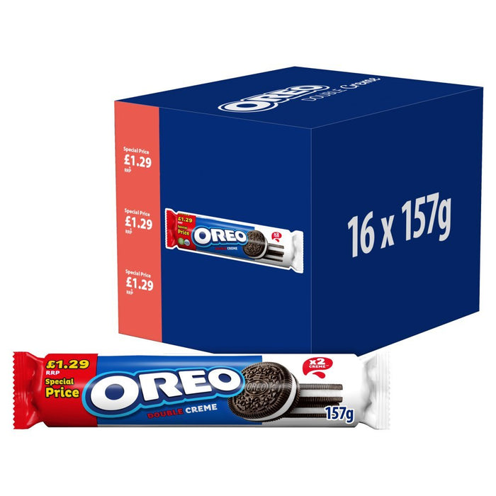 Oreo Double Creme Sandwich Biscuits PMP 157g (Box of 16) - BritishGram.com