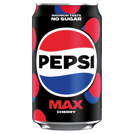 Pepsi Max Cherry No Sugar NON PMP 330ml (Case of 24) - BritishGram.com