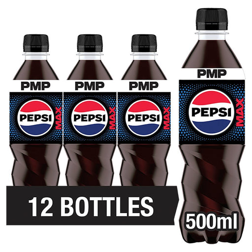 Pepsi Max No Sugar 500ml PMP (Case of 12) - BritishGram.com
