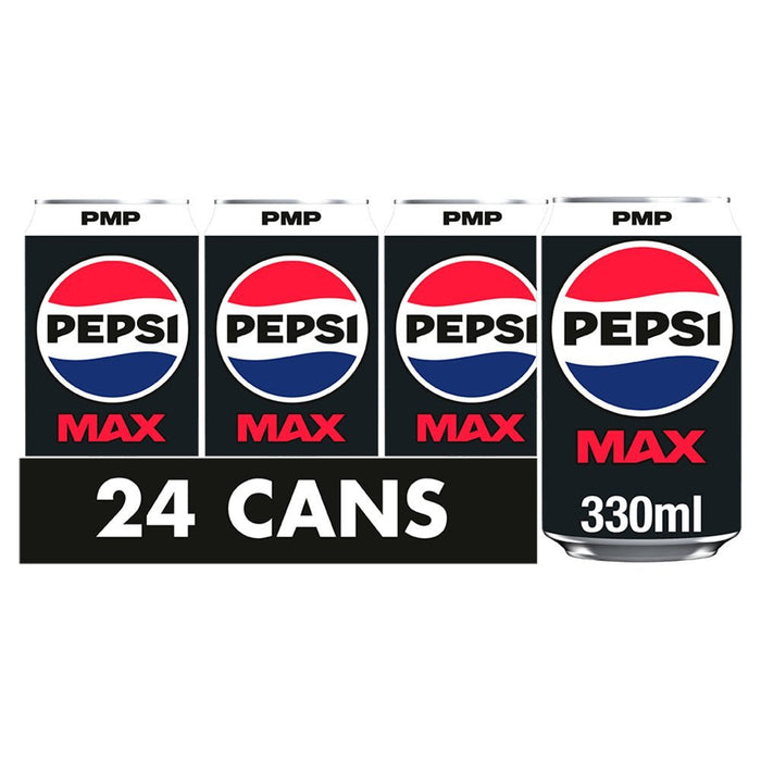 Pepsi Max No Sugar PMP 330ml (Case of 24) - BritishGram.com