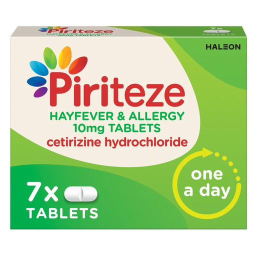 Piriteze Hayfever & Allergy Antihistamine 7 Tablets - BritishGram.com