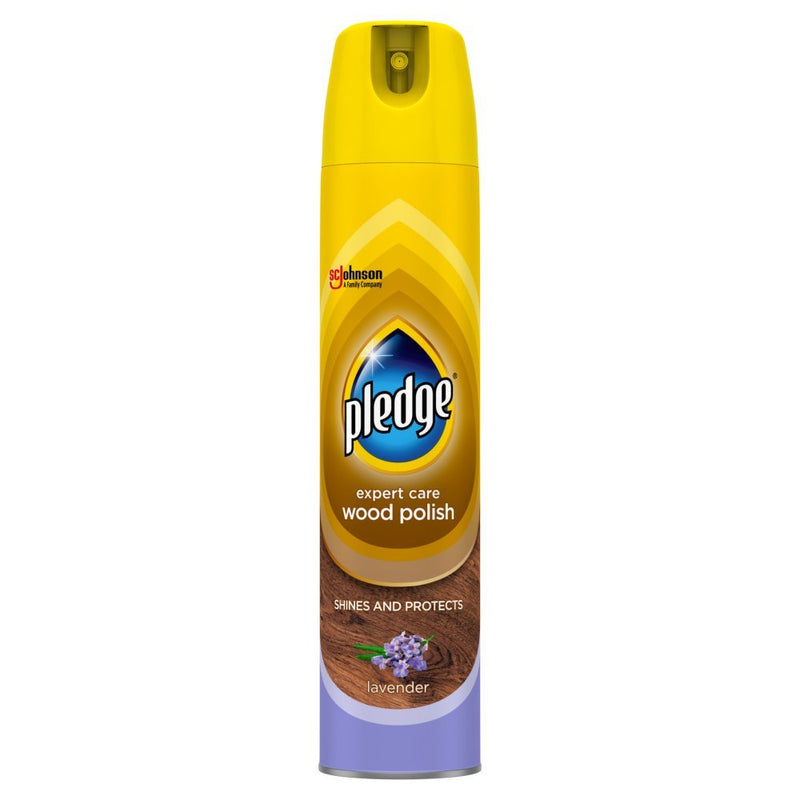 Pledge Expert Wood Care Polish Aerosol Lavender 250ml (Case of 6) - BritishGram.com