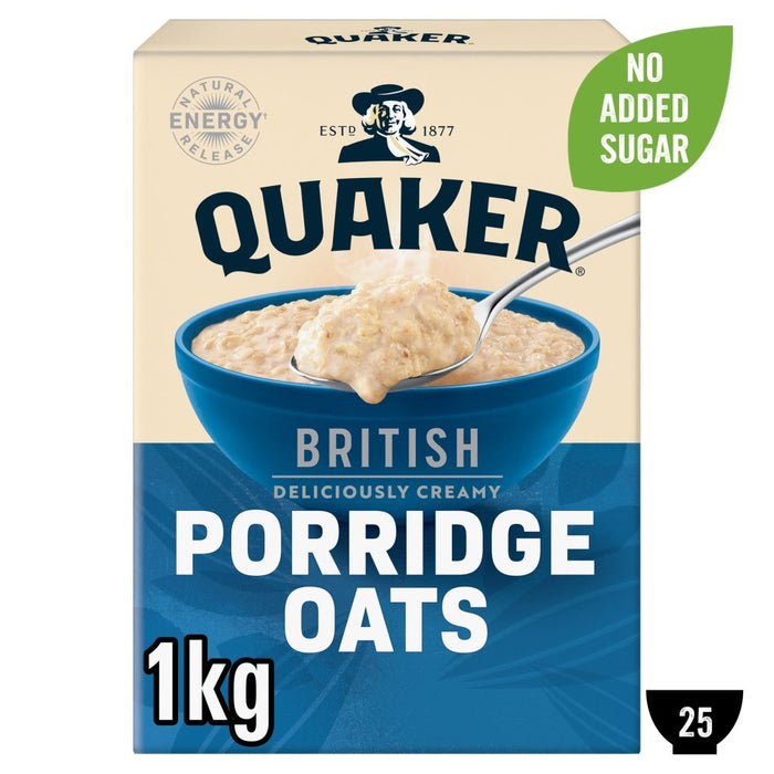 Quaker British Porridge Oats PMP 1kg - BritishGram.com
