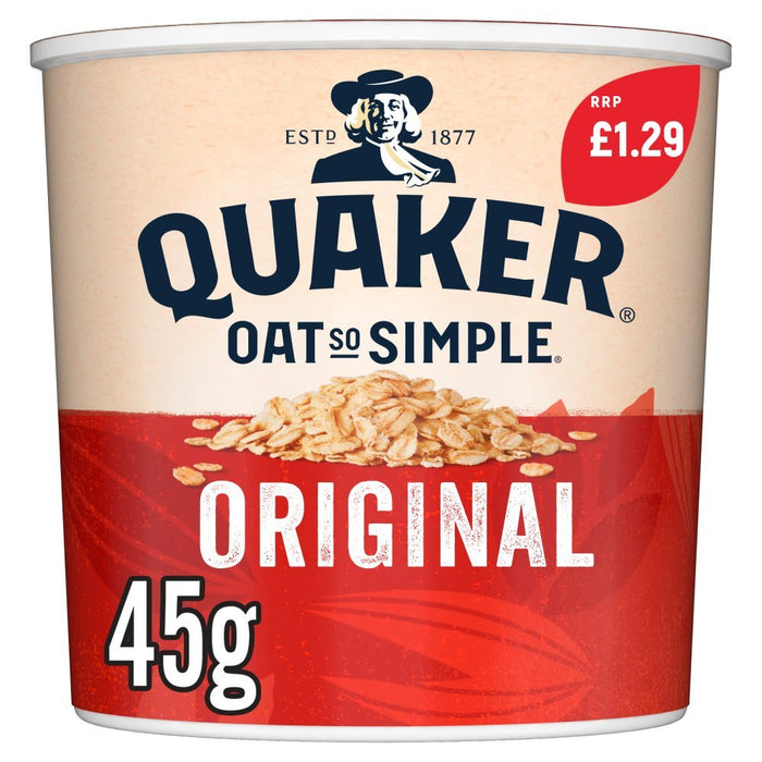 Quaker Oat So Simple Original Porridge Pot 45g (Case of 8) - BritishGram.com