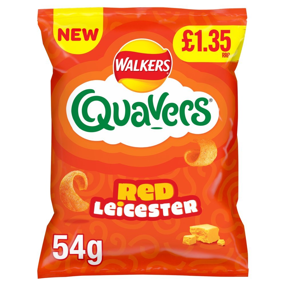 Quavers Red Leicester Cheese Sharing Crisps 54g (Box of 18 ...