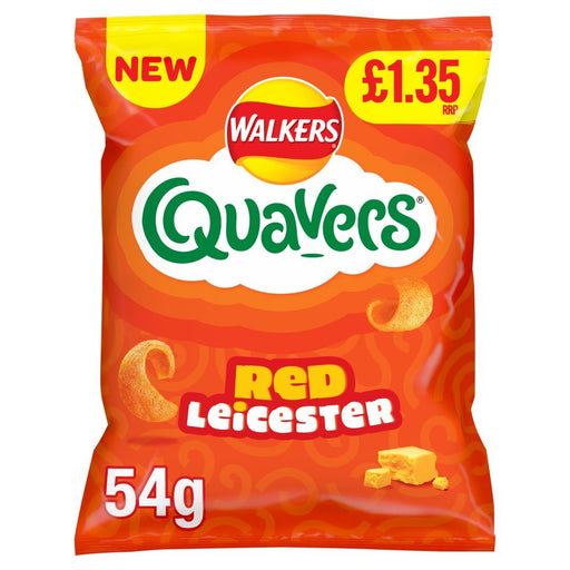 Quavers Red Leicester Cheese Sharing Crisps 54g (Box of 18) - BritishGram.com
