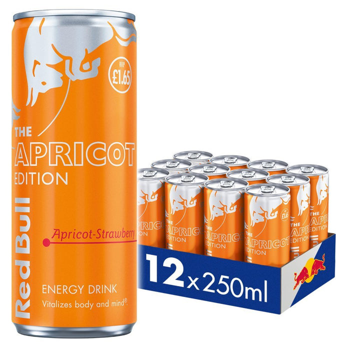 Red Bull Energy Drink Apricot Edition 250ml (Case of 12) - BritishGram.com
