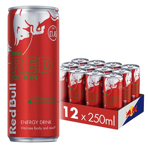Red Bull Energy Drink Red Edition Watermelon 250ml (Case of 12) - BritishGram.com