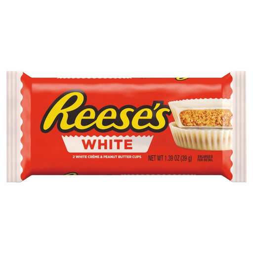 Reese's 2 White Peanut Butter Cups 39.5g (Box of 36) - BritishGram.com