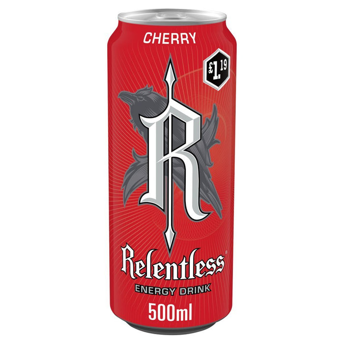 Relentless Cherry Energy Drink PMP 500ml (Case of 12) - BritishGram.com