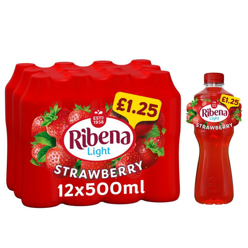 Ribena Strawberry Juice Drink Light (Case of 12) - BritishGram.com