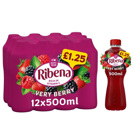 Ribena Very Berry PMP 500ml (Case of 12) - BritishGram.com