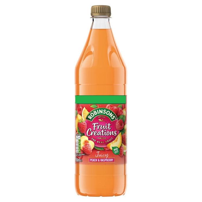 Robinsons Fruit Creations Peach & Raspberry Squash 750ml - BritishGram.com