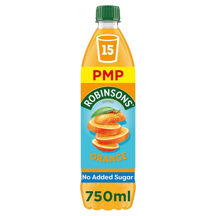 Robinsons Orange No Added Sugar Squash PMP 750ml - BritishGram.com