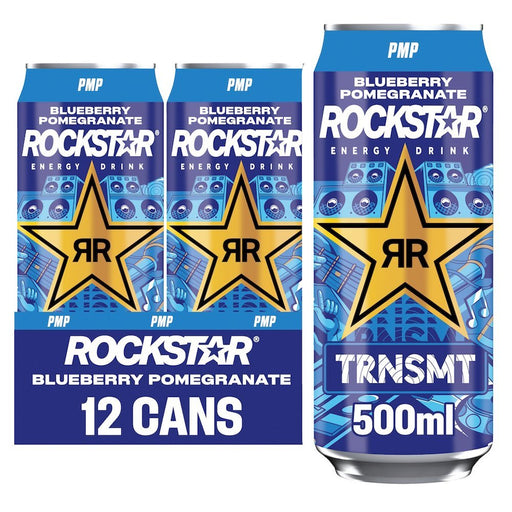 Rockstar Energy Drink Xdurance Blueberry Pomegranate Acai 500ml (Case of 12) - BritishGram.com