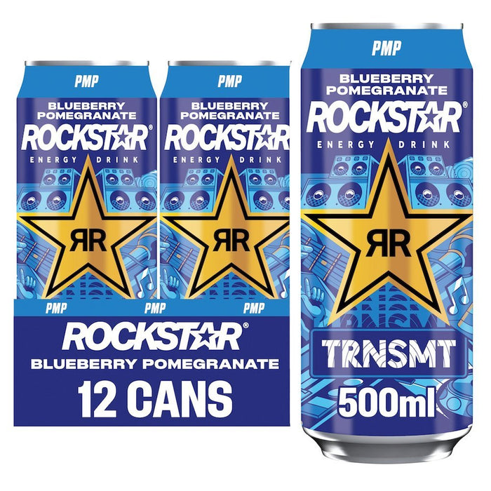 Rockstar Energy Drink Xdurance Blueberry Pomegranate Acai 500ml (Case of 12) - BritishGram.com