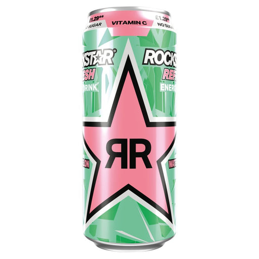 Rockstar Refresh Energy Drink Watermelon & Kiwi PMP 500ml (Case of 12) - BritishGram.com