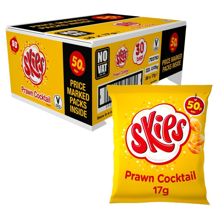 Skips Prawn Cocktail 17g (Box of 30) - BritishGram.com
