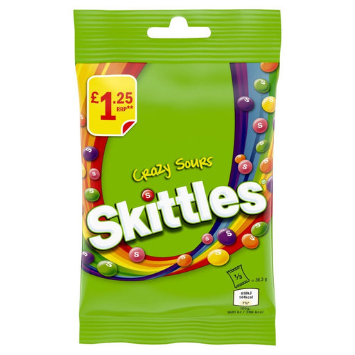 Skittles Crazy Sours 109g (Box of 14) - BritishGram.com