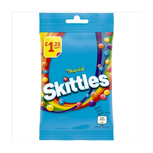 Skittles Tropical Sweets 109g (Box of 14) - BritishGram.com