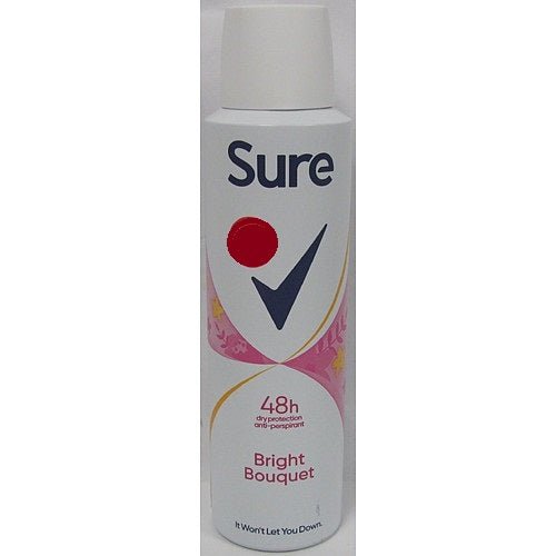 Sure Women Anti Perspirant Aerosol Bright PMP 150ml (Case of 6) - BritishGram.com