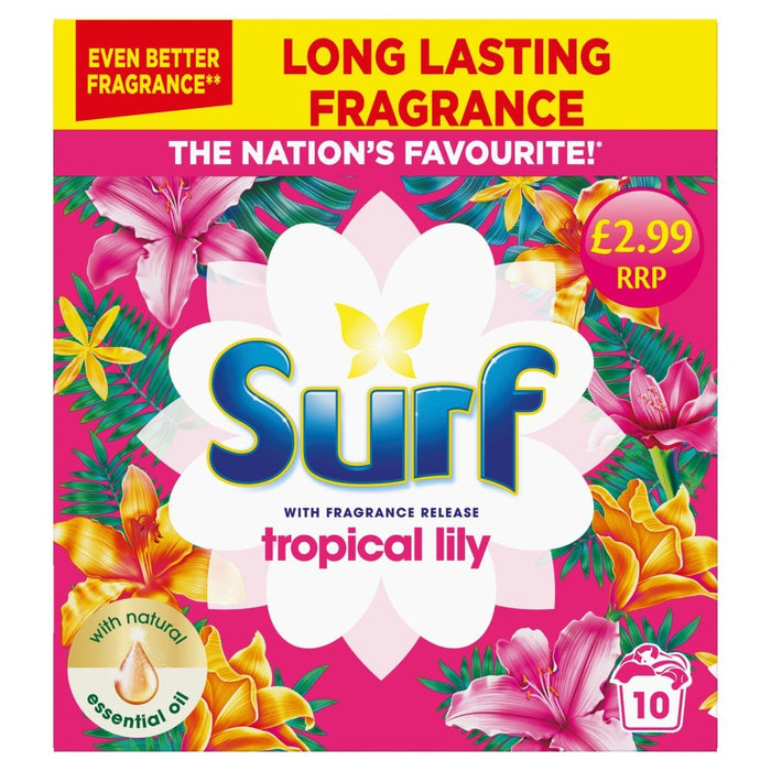 Surf Laundry Powder Tropical Lily 10 washes (Case of 7) - BritishGram.com