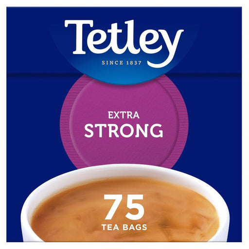 Tetley 75 Extra Strong Tea Bags (Case of 6) - BritishGram.com