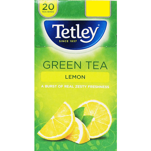 Tetley Lemon Green 20 Tea Bags (Case of 4) - BritishGram.com