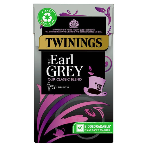 Twinings The Earl Grey 40 Tea Bags, 100g (Case of 4) - BritishGram.com