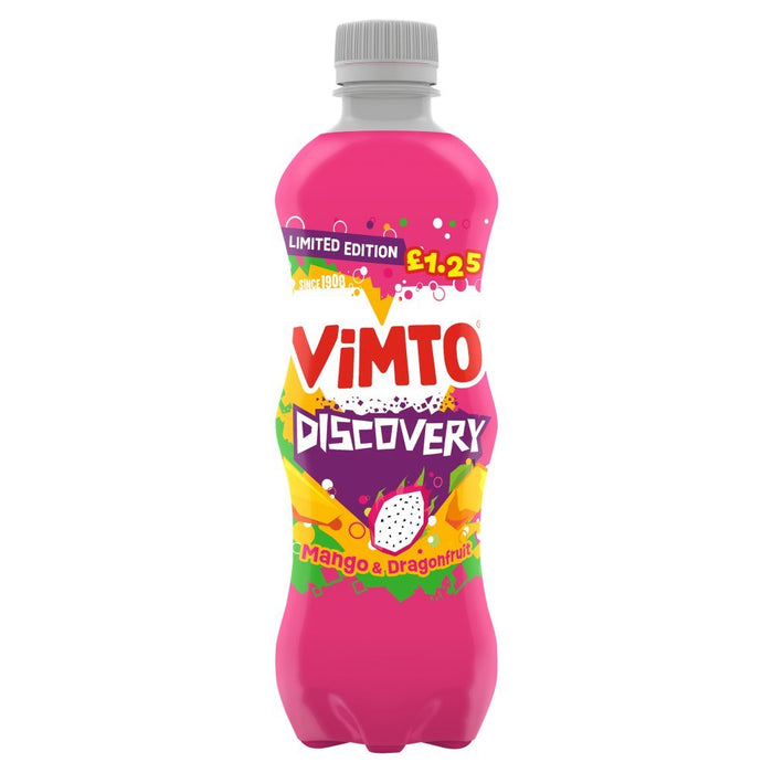 Vimto Discovery Mango & Dragonfruit 500ml (Case of 12) - BritishGram.com
