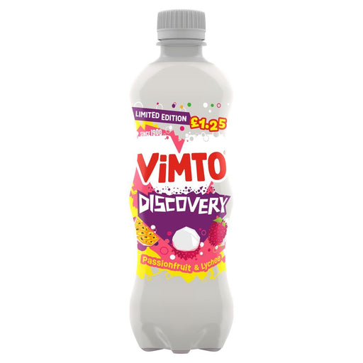 Vimto Discovery Passionfruit & Lychee 500ml (Case of 12) - BritishGram.com