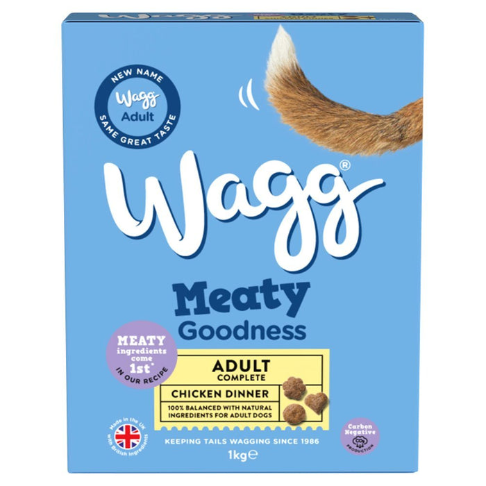 Wagg Meaty Goodness Adult Complete Chicken Dinner 1kg (Case of 5) - BritishGram.com
