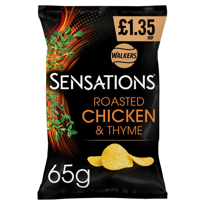 Walkers Sensations Chicken & Thyme Sharing Crisps 65g (Box of 18) - BritishGram.com