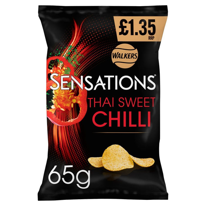 Walkers Sensations Thai Sweet Chilli Crisps 65g (Box of 18) - BritishGram.com