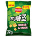 Walkers Squares Cheese and Onion Snacks 72g (Box of 18) - BritishGram.com