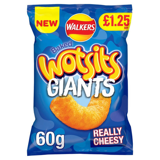 Walkers Wotsits Giants Really Cheesy Snacks Crisps (Box of 15) - BritishGram.com