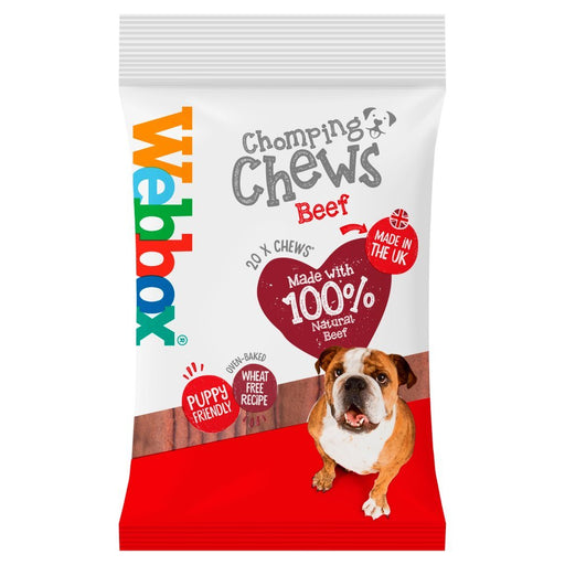 Webbox 20 Chomping Chews Beef 200g (Case of 10) - BritishGram.com