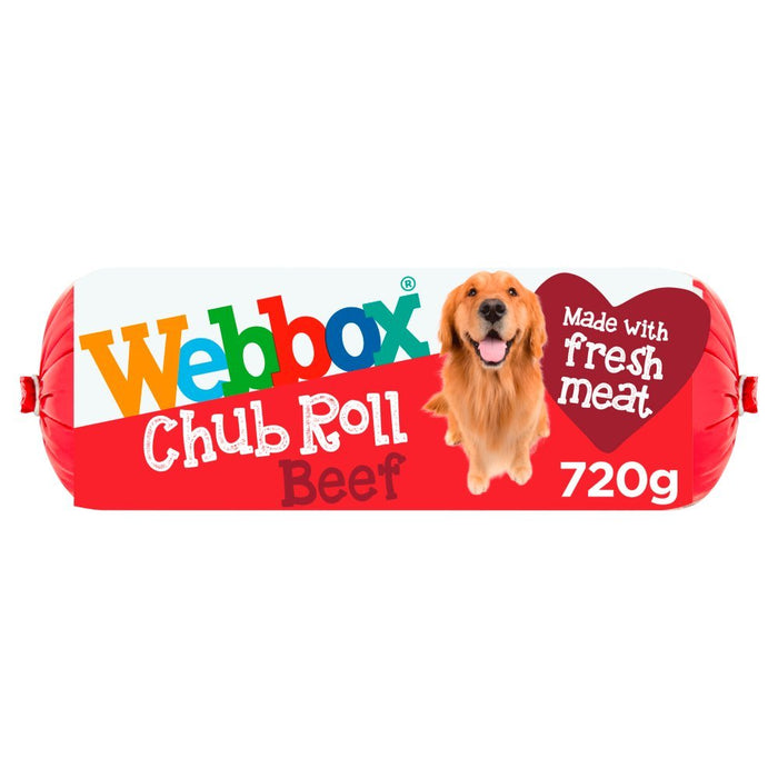 Webbox Chub Roll Beef Flavour 1 - 7 Years 720g (Case of 15) - BritishGram.com