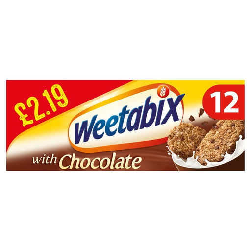 Weetabix 12 Biscuits with Chocolate Case of 10 (Total 120 Biscuits) - BritishGram.com
