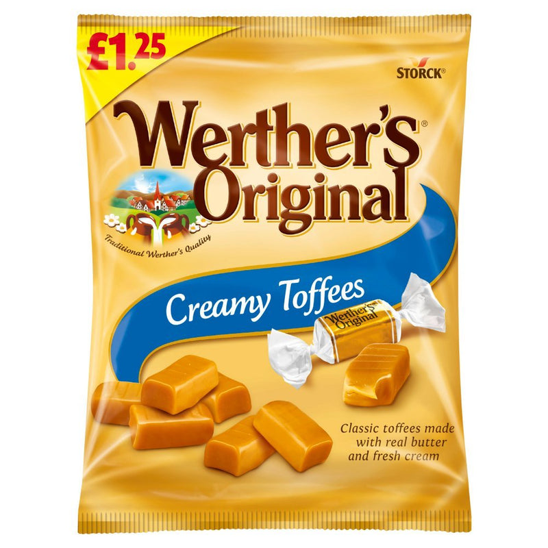 Werther's Original Creamy Toffees 110g (Box of 12) - BritishGram.com