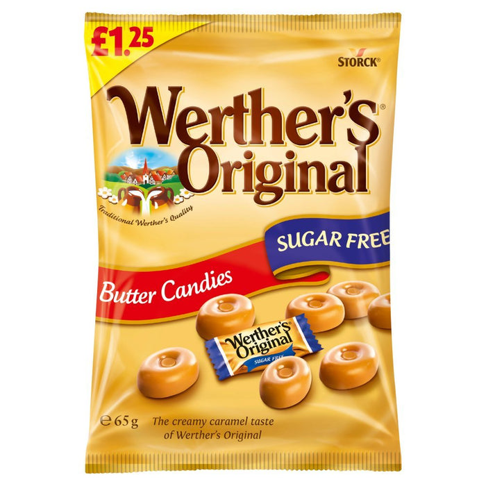 Werther's Original Sugar Free Butter Candies PMP 65g (Box of 12) - BritishGram.com