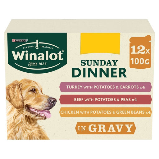 Winalot Sunday Dinner in Gravy PMP 12x100g (Case of 4) - BritishGram.com