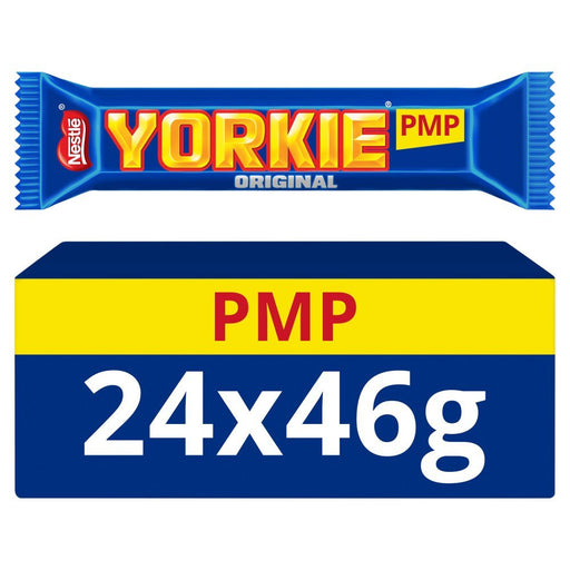 Yorkie Milk Chocolate Bar PMP 46g (Box of 24) - BritishGram.com