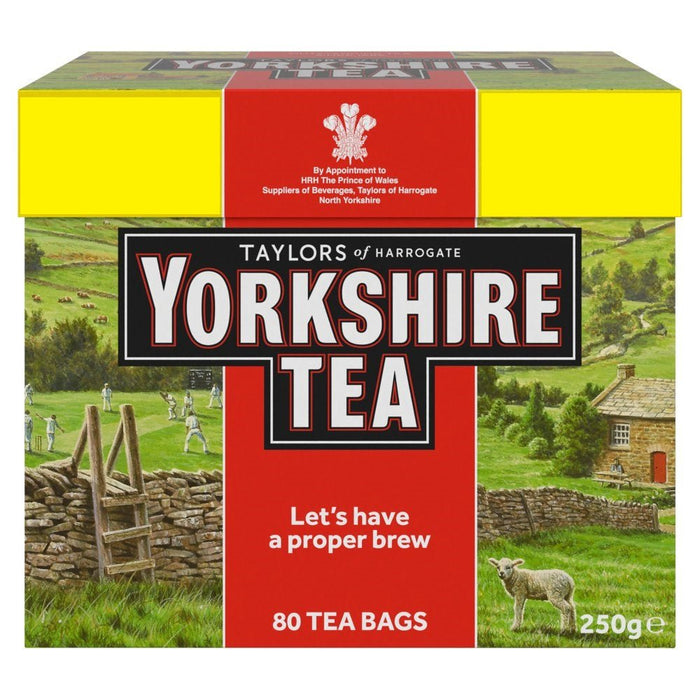 Yorkshire Tea 80 Tea Bags PMP 250g (Case of 5) - BritishGram.com