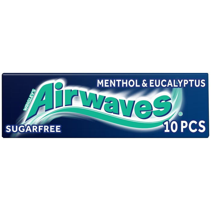 Airwaves Menthol & Eucalyptus Chewing Gum 10 Pieces (Case of 30) - BritishGram.com