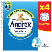 Andrex Classic Clean Washlets Single Pack (36 Sheets) - BritishGram.com