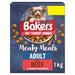 Bakers Meaty Meals Adult Tender Chunks with Tasty Beef PMP 1kg (Case of 5) - BritishGram.com