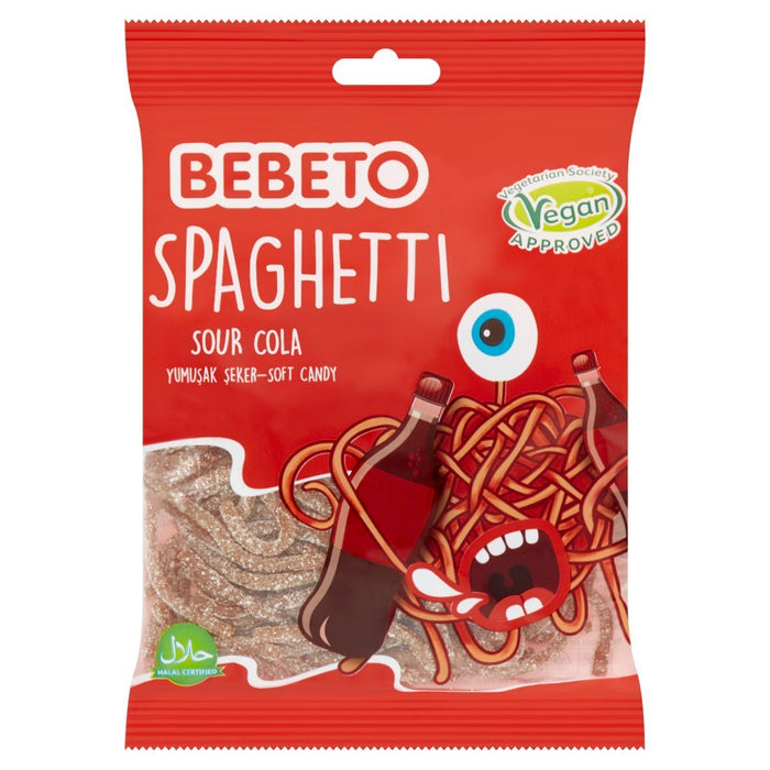 Bebeto Spaghetti Sour Cola Soft Candy 70g (Case of 20) - BritishGram.com