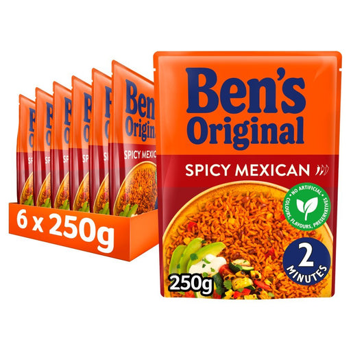 Bens Original Spicy Mexican Microwave Rice 250g (Case of 6) - BritishGram.com